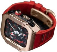 LBRTMED Cassa di orologio in acciaio inossidabile in stile Schik rm+kit di modd della fascia d'oro