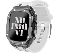 LBRTMED Elastico della custodia per orologio trasparente Schik ， per 44 mm 45 mm ， Canda di orologi Clear Bezel Sport Mod Kit Mode Moder ， per Serie IWatch 9/8/7/5/5/4/SE Sostituzione