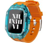 LBRTMED Elastico della custodia per orologio trasparente Schik ， per 44 mm 45 mm ， Canda di orologi Clear Bezel Sport Mod Kit Mode Moder ， per Serie IWatch 9/8/7/5/5/4/SE Sostituzione