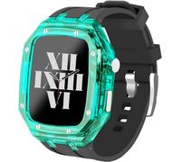 LBRTMED Elastico della custodia per orologio trasparente Schik ， per 44 mm 45 mm ， Canda di orologi Clear Bezel Sport Mod Kit Mode Moder ， per Serie IWatch 9/8/7/5/5/4/SE Sostituzione