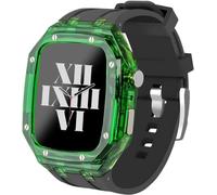 LBRTMED Elastico della custodia per orologio trasparente Schik ， per 44 mm 45 mm ， Canda di orologi Clear Bezel Sport Mod Kit Mode Moder ， per Serie IWatch 9/8/7/5/5/4/SE Sostituzione