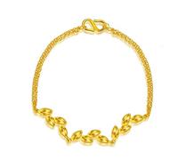 LBRTMED Epinki 18k Giallo Oro Orecchie di gracele Bracciale Bracciale Bracciale