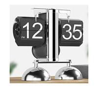 LBRTMED Garcan Flip Desk Clock, Mechanical Retrò Style, Digital Display Battery Battery, con Attrezzature Interne, per la Camera da Letto Ufficio Cucina Cars Home Cafe Décor
