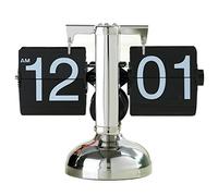 LBRTMED Garcan Flip Desk Clock, Mechanical Retrò Style, Digital Display Battery Battery, con Attrezzature Interne, per la Camera da Letto Ufficio Cucina Cars Home Cafe Décor