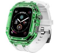 LBRTMED Kit di modifica Schik Cancca in gomma di protezione trasparente per 45 mm 44 mm, designer Colorful Watch Watch Watch Band Loop per iWatch 8 7 6 5 4 SE