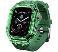 LBRTMED Kit di modifica Schik Cancca in gomma di protezione trasparente per 45 mm 44 mm, designer Colorful Watch Watch Watch Band Loop per iWatch 8 7 6 5 4 SE