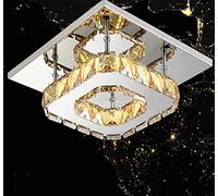 LBRTMED Lampadario Light Light Light Minimalist LED LED Crystal Square Decorazione da Parete Moderna Camera da Letto Interno Living Dining Home Dish Cucina Cucina Lumo Light Light