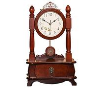 LBRTMED Orologio per Mantello Vejia, Orologio a Pendolo in Legno Massiccio Accurata Alimentazione Batteria ad operazione silenzi