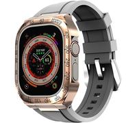 LBRTMED Schik Metal Watch Case Elastico Watch Band Mod Kit set ， per una serie Ultra 8 da 49mm ， Mod Kit Mod Band Band Luxury Sports ， per iWatch 49mm Orologio Sostituzione Accessori