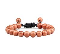 LBRTMED Xfzjchap Bracciale perle da 8 mm per donne e uomini, bracciale in pietra yoga intrecciata regolabile da 6,5-12 pollici, gioielli di moda