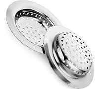 LBTrading Filtro per lavello, Protezioni di Scarico in Acciaio Inox di Scarico Filtro 11 cm cestello per lavello con Maniglia per Doccia Cucina Bagno 2 pz