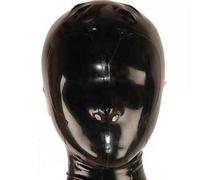 LBUZHOY Sexy Lattice Testa Coperchio Unisex Maschera Lattice Esposta Naso Nero Maschera Facciale in Gomma Club Cosplay Unisex(Size:XS-60CM)
