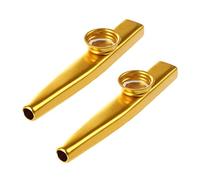 Lbvzxkad 2X Dorato Metallo Flute Bocca Strumento Musicale