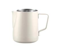 Lbvzxkad Brocca per Schiumare il Latte In Acciaio Inossidabile con Beccuccio Rotondo Brocca per Latte Art Brocca per il Latte Frother Brocca per la Cottura A del Latte Professionale