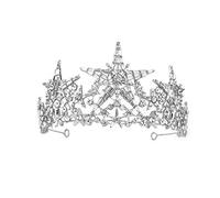 Lbvzxkad Copricapo da Sposa da Sposa Stelle un Cinque Punte Luminose di Strass Festa di Compleanno Accessori per Capelli per Adulti