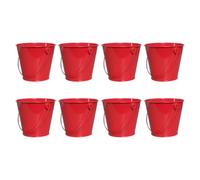 Lbvzxkad Piccolo Secchiello In Metallo con Manico, Mini Secchiello per Giocattoli da Spiaggia per Decorazioni per Feste, Aula, Secchiello per Riporre il Desktop, 8 Pezzi A