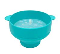 Lbvzxkad Secchiello per Popcorn In Silicone Pieghevole da Cucina, Utensili Facili, per Microonde, Fai da Te, con Coperchio, Azzurro Durevole