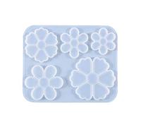 Lbvzxkad Stampo nel Resina Epossidica nel DIY Stampo nel Silicone per Gioielli Pendenti Fatti un Mano un Cinque Petali