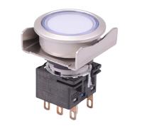 LBW6ML-M1RT64PW IDEC 24V Interruttore a Pulsante 22mm LED Bianco DPDT Momentaneo
