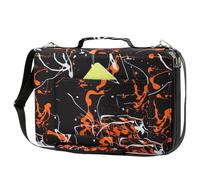 Lbxgap Organizer per matite colorate con cerniera, in tessuto resistente, per pittori e artisti, con scomparti piccoli, inchiostro arancione, 500 pezzi