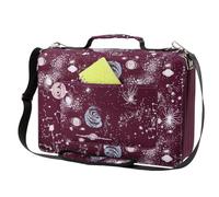 Lbxgap Organizer per matite colorate con cerniera, in tessuto resistente, per pittori e artisti (scomparti piccoli, viola galassia)