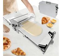 Lbxlhr Sfogliatrice E Sfogliatrice Elettrica Professionale | Spessore Regolabile da 2 a 30 Mm per Pasta Sfoglia, Croissant E Pizza | Macchina da Tavolo Pieghevole in Acciaio Inox per Panetteria