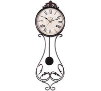 LBYLYH Battuto Muro di Ferro Orologio d'Epoca, A Pendolo Rustico Silenzio, Art Déco Quarzo Orologio, Adatta per Il Salotto