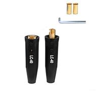 LC-40 - Connettore per saldatura da 350 A, connettore per cavi in ottone con alloggiamento resistente al calore, compatibile con cavi di saldatura da 50-70 mm², (1 set)