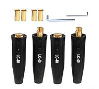 LC-40 - Set di connettori per cavo di saldatura, capacità 350 A, design Twist-Lock, per cavi calibro 10-20 (50-70 mm²), struttura in ottone con alloggiamento resistente al calore e all'olio