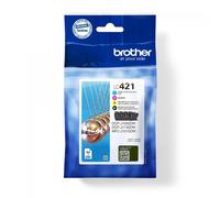 ORIGINALE Brother Multipack nero / ciano / magenta / giallo LC-421 LC421VAL 800 pagine