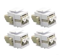 LC accoppiatore modulo 4 pezzi set per OS1 OS2 singolo modo cavo in fibra di interconnessione per APC compatibile (grigio)