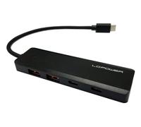 LC-HUB-U3-4-C 2XUSBA 1XUSB-C Black Retail