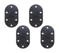 LC LICTOP Cerniere pieghevoli da tavolo in ferro, 6,5 x 3,8 cm, cerniera ovale per tavolo a ribalta, scrivania segretaria, mobili con coperchio ribaltabile, meccanismo pieghevole a 90 gradi, 2 pezzi