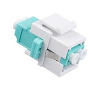 LC/OM3 Duplex Multimode Fibra Ottica Accoppiatore Keystone per Pannello 10 | Adattatore per cavo in fibra ottica, ≤0.2dB IL, ≥40dB RL, oltre 1000 cicli, manicotto in ceramica zirconia, CATV/FTTx