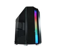 LC-Power Alloggiamento da gioco 702B Skyscraper_X - ATX, Micro ATX, compatibile con Mini-ITX, pannello frontale RGB, pannello laterale in vetro temperato, USB 3.0 & 2.0, fino a 6 ventole e 4 HDD/SSD,