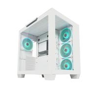 LC-Power Alloggiamento da gioco Gaming 807W Stormwatch_X - ATX-Midi Tower con vetro frontale e laterale, 4 ventole ARGB da 120 mm, USB-C e 3 USB-A, espandibile a 10 ventole, alimentatore laterale, 2