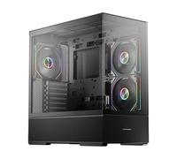LC-Power ATX Gaming 812B Onyx Vision | Case Midi-Tower PC | Supporto BTF | 3 X 140 mm ARGB ventola | USB-C 3.2 | vetro temperato | BTF ATX M-ATX Mini-ITX | Nero