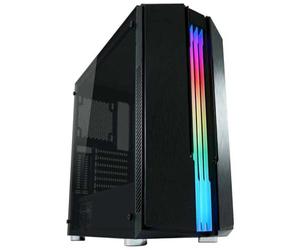 LC-Power CAJA PC Gaming 702B, Midi Tower, PC, Metal, DE PLÁSTICO, VIDRIO TEMPLADO, Negro, ATX,Micro ATX,Mini-ITX, JUEGO