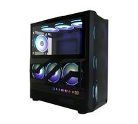 LC-Power Gaming Case Gaming 900B Lumaxx Gloom - ATX Midi Tower con pannello frontale in rete, 12 ventole, 3 slot PCI verticali, fino a 6 dischi, pannello I/O con USB-A e tasto di scelta colore