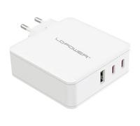 Steckdosenadatper LC-Power USB Ladegerät 2x USB-C 1x USB-A 100W LC-GAN-100