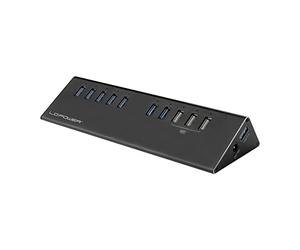 LC-Power LC-HUB-ALU-2B-10 hub di interfaccia USB 3.0 (3.1 Gen 1) Micro-B 5000 Mbit/s Nero
