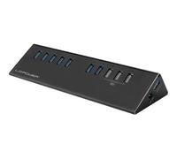 LC-HUB-ALU-2B-10 - Hub USB 3.0, 7+3 porte, nero, incl. Alimentatore