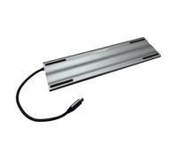 LC-POWER LC-HUB-C-MULTI-8 | Docking Station USB-C con HDMI 4K e VGA | Gigabit LAN, Power Delivery 100 W, 3x USB-A, Lettore SD e microSD | Jack Audio 3,5 mm, Alluminio