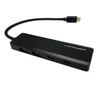 LC-Power LC-Hub-U3-4-c 2xUSBA 1XUSB-c Black retail La carica/docking station