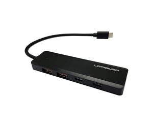 LC-Power LC-HUB-U3-4-C Hub USB-C | 2 Porte USB | 2 Porte USB-C | 10 Gb/s | Plug & Play