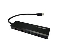 LC-POWER LC-HUB-U3-4-C | Hub USB-C con 2 Porte USB-A e 2 Porte USB-C | USB 3.2 Gen 2 fino a 10 Gbit/s, Plug and Play | Alimentazione Opzionale, Cavo da 165 mm