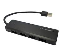 LC-POWER LC-HUB-U3-4-V2 | Hub USB 3.2 Gen 1 a 4 Porte USB-A | Fino a 5 Gbit/s, Plug and Play | Cavo da 155 mm, Alimentazione Opzionale via USB-C