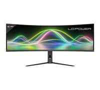 LC-POWER LC-M49QCK Dual QHD Curved Gaming Monitor (5120 x 1440 Pixel, formato 32:9, 120 Hz, 1000R, Adaptive Sync, HDMI 2.1, DP 1.4), nero