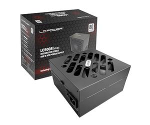LC-POWER LC500SI V2.31 PC Alimentatore, 500W ATX 2.31 PSU, Ventola 140mm, Efficienza 85%, Nero