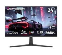 LC-Power Monitor Gaming 24 (23.8 Pollici) IPS FHD 1920x1080, 144Hz 1ms MPRT, DisplayPort 1.4, HDMI 2.0, VESA 100x100, Nero con Cavo HDMI Incluso